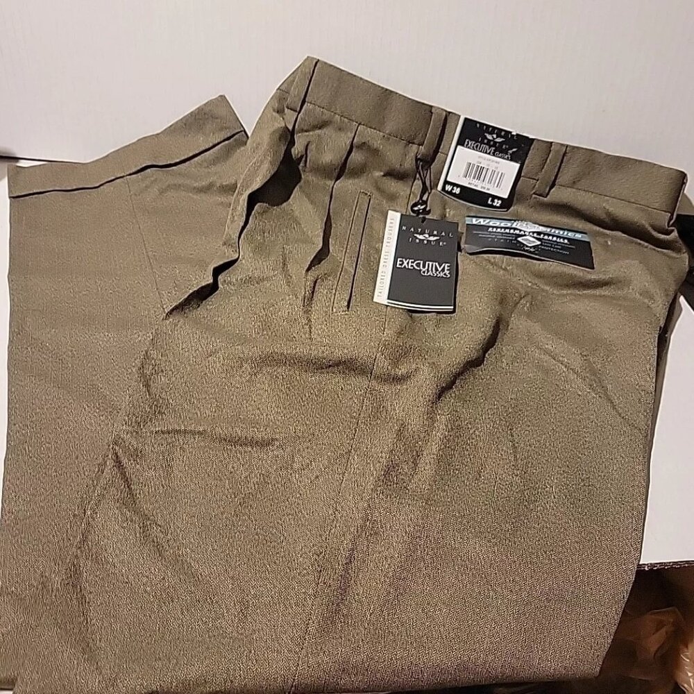 NEW Natural Issue Executive Men's Dress Trousers Pants Size 36/32